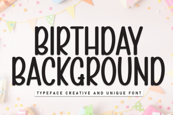 Birthday Background Font for Small Business Branding