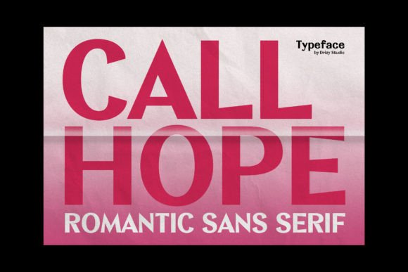 Callhope: A Romantic Sans Serif Typeface for Web Design