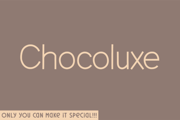 Chocoluxe: A Handcrafted Sans Serif Font for Makers