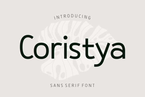 Coristya Font: Minimal Sans Serif for Makers