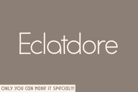 Eclatdore: A Handcrafted Sans Serif Typeface