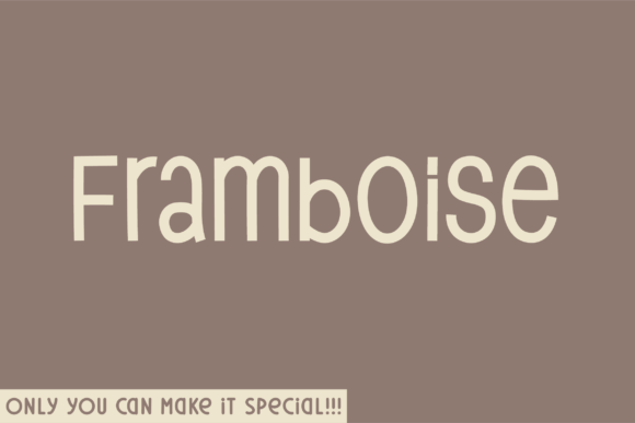 Framboise: A Display Font for Elegant Branding