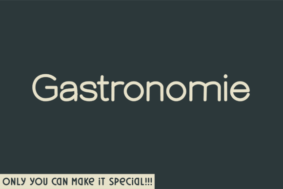 Gastronomie: A Refined Sans Serif Typeface