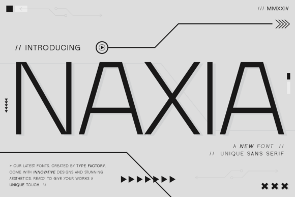 Naxia: A Modern Sans Serif Typeface for Crafters