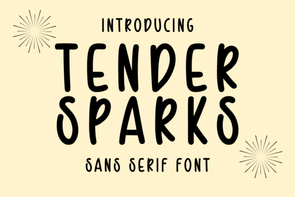 Tender Sparks: A Whimsical Hand-Printed Typeface